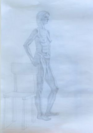 Human figure 1 / pencil on paper / 45 x 65 cm